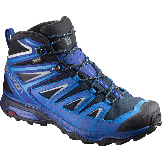 Salomon Israel X ULTRA 3 MID GTX® - Mens Hiking Shoes - Blue/Black (QTRH-23104)